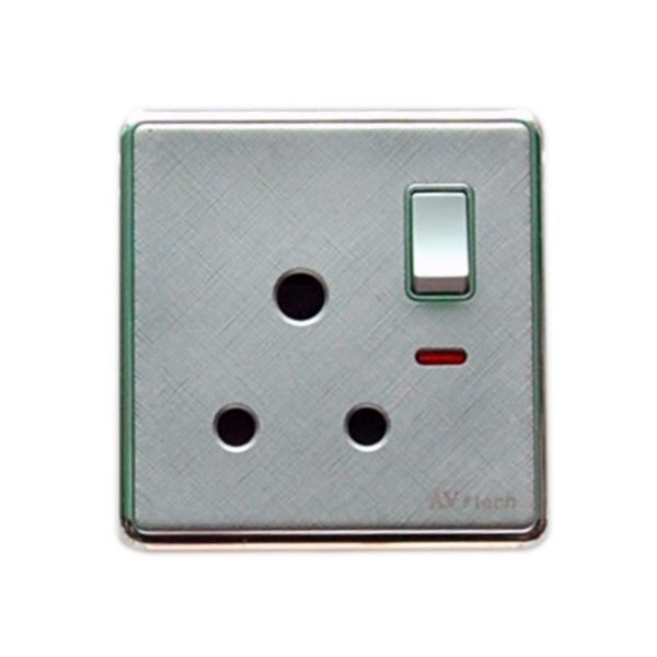 AV TECH 15amps Socket - Silver and Gold